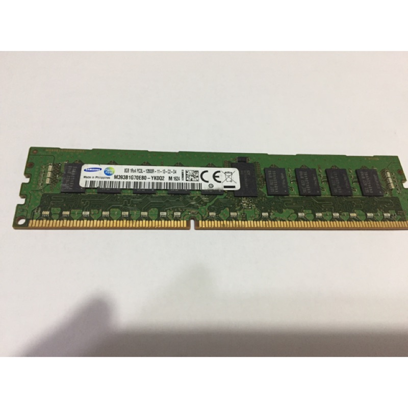 三星 DDR3L-1600 8GB 伺服器用記憶體 Samsung PC3L-12800R ECC REG 1Rx4