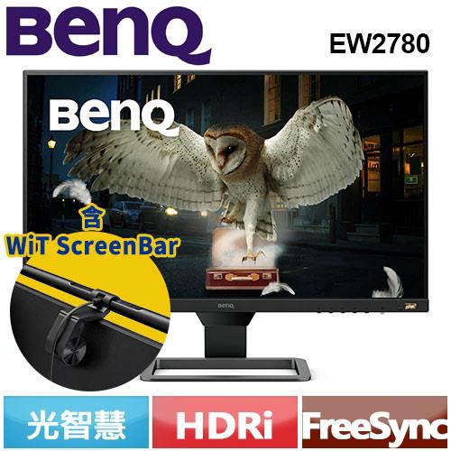 BenQ EW2780 27型 HDR＋WiT Screenbar