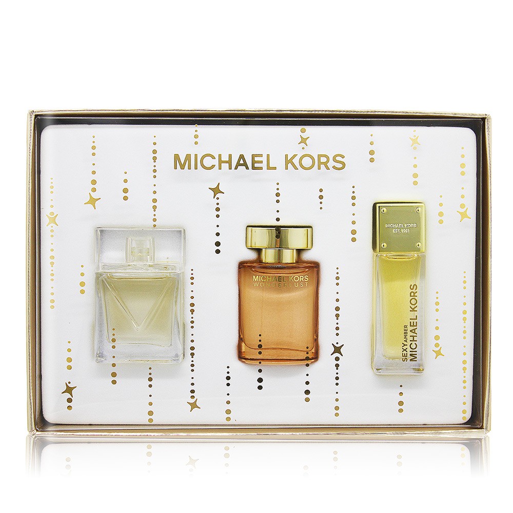 Michael Kors 聖誕限量小香禮盒組[經典+璀璨漫遊+癮誘琥珀](5ml+4mlX2)-香水公司貨