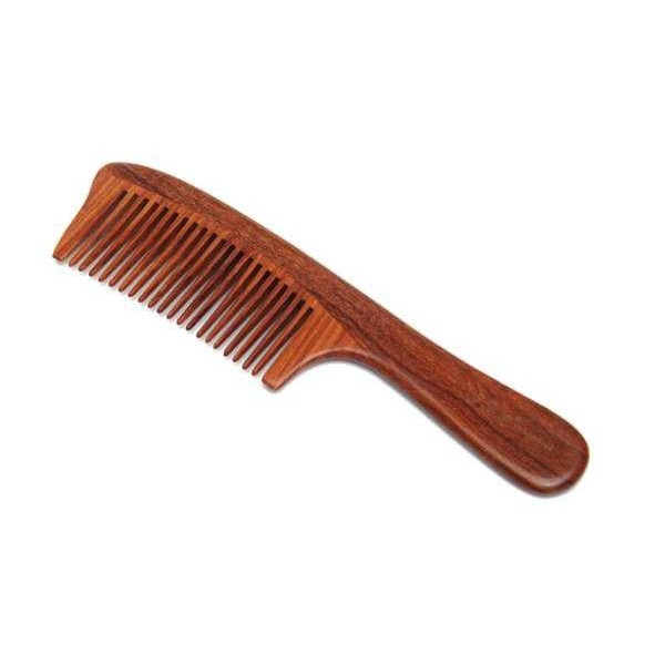 譚木匠 天然紅豆絲木齒梳 –密齒，柄，不起靜電，梳齒打磨光滑，不傷頭皮