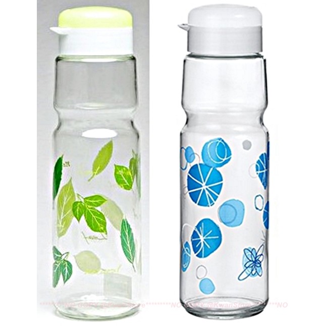 [1200ml] 日本製 直立式玻璃罐 冷水瓶 泡茶壺 冷水壺  玻璃瓶  飲料瓶 玻璃壺 (兩色任選~綠/白色)