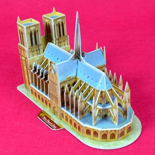 CubicFun 樂立方 3D立體拼圖立體模型 C717 今生必遊景點 法國巴黎聖母院 佳廷模型 M54242