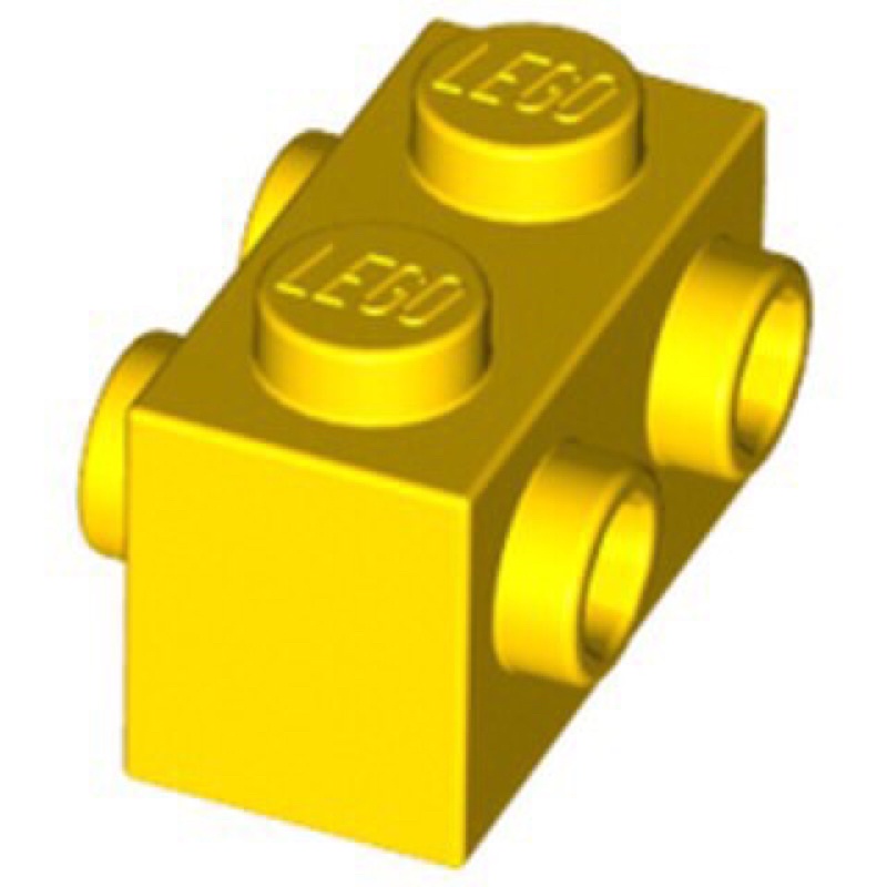 《安納金小站》 樂高 LEGO 黃色 1x2 基本磚 附雙面側接 變形磚 轉向磚 全新 零件 52107