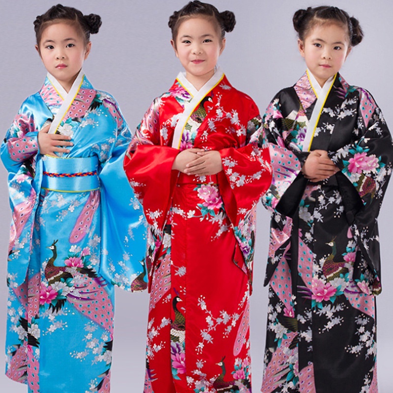 至愛Baby母嬰店兒童日本和服傳統服飾女cos演出印花浴衣睡袍小學生表演寫真禮服| 蝦皮購物