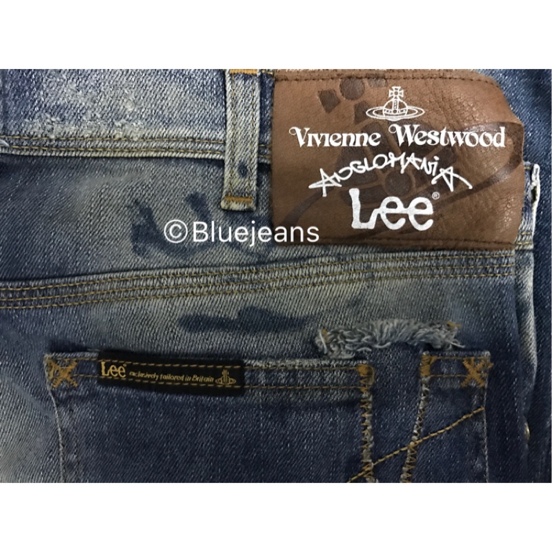 Vivienne Westwood x Lee 貼布破壞水洗刷色牛仔褲