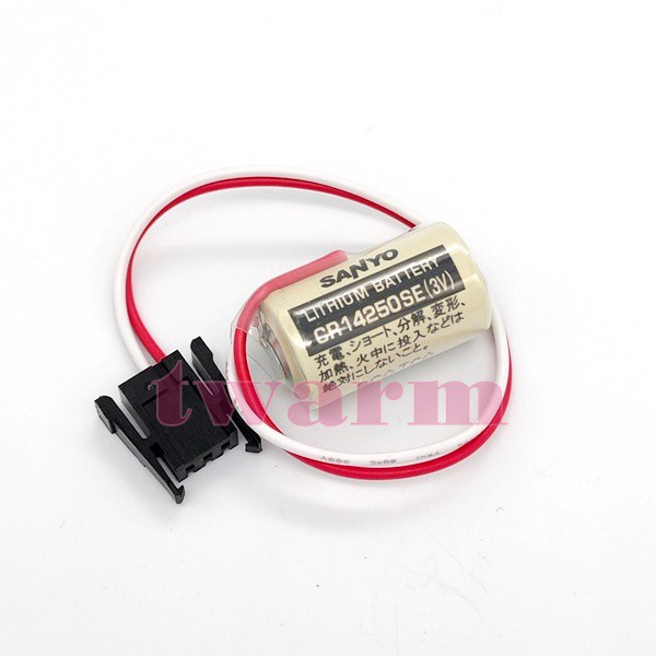【小黃鴨特價賣場】型號：SANYO CR14250SE (黑色接頭-3(蝴蝶) / 3V 鋰電池 1/2AA 14250