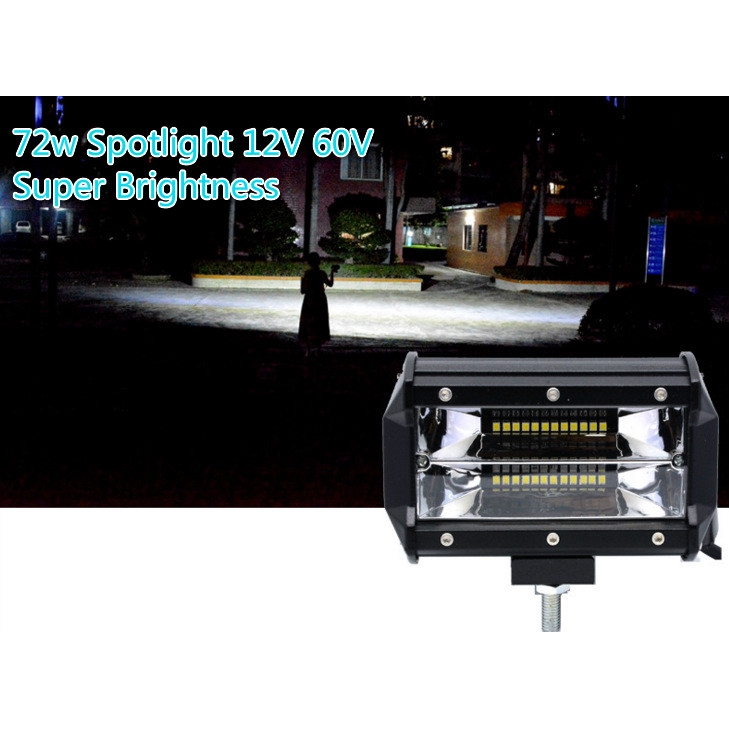 越野 14 厘米 72 瓦 LED 工作燈條聚光燈 12V 60V 汽車卡車 SUV 船 ATV 4WD 駕駛 LED