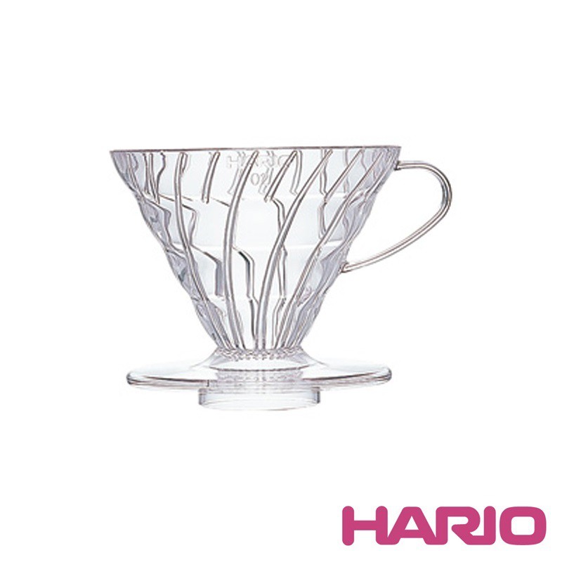 伴桌｜HARIO V60 錐形透明樹脂濾杯 1~4人份 VDR-02-T