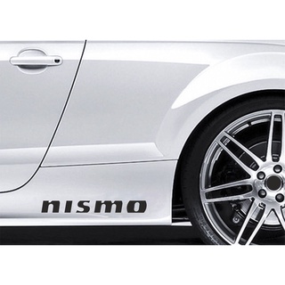 NISSAN 2pcs / 對 2x 側裙貼紙適合日產 Nismo 高級汽車高級汽車高級汽車貼花 BL53