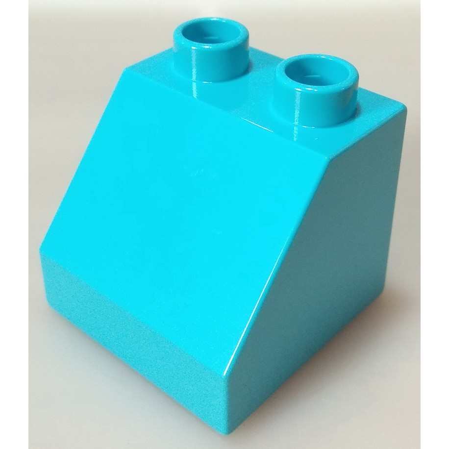 【得寶Duplo】水藍色 2x2 斜磚 特殊磚 大顆粒 積木 [樂高玩家★正版LEGO]