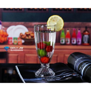DELI 德力玻璃 Fancy冰沙杯 珍珠奶茶杯 水杯 玻璃杯 340ml