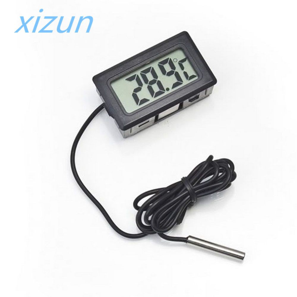 電子溫度感測器led顯示屏測溫器高精度溫度計帶探頭魚缸測溫水溫測量 蝦皮購物