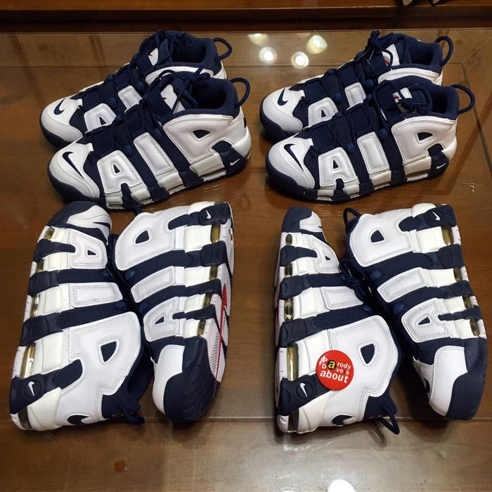 「Parody」Nike Air More Uptempo 大AIR 奧運 白藍 皮朋 男生 女生 414962-104