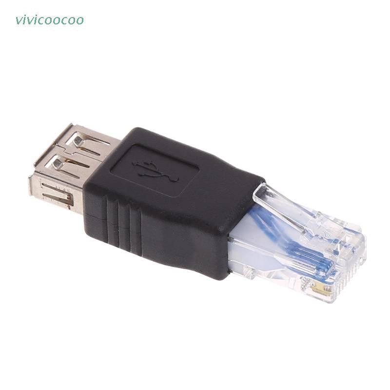Vivi USB A 型母頭轉 RJ45 公頭以太網 LAN 網絡路由器插座插頭適配器