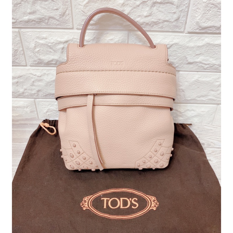 二手🉐🛒 tod's wave bag 粉膚色（大嘴包）免運