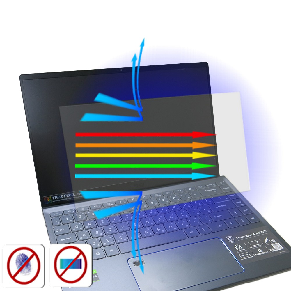 【Ezstick】MSI Prestige 14 A10SC 防藍光螢幕貼 抗藍光 (可選鏡面或霧面)