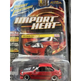《模王》 1/64 Johnny lightning 模型合金車 1998 Honda Civic EK9