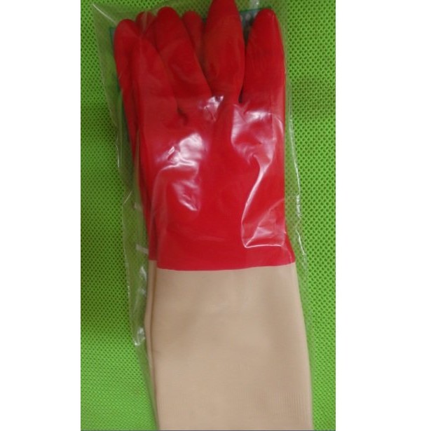 康乃馨雙色手套 家庭用手套  天然乳膠