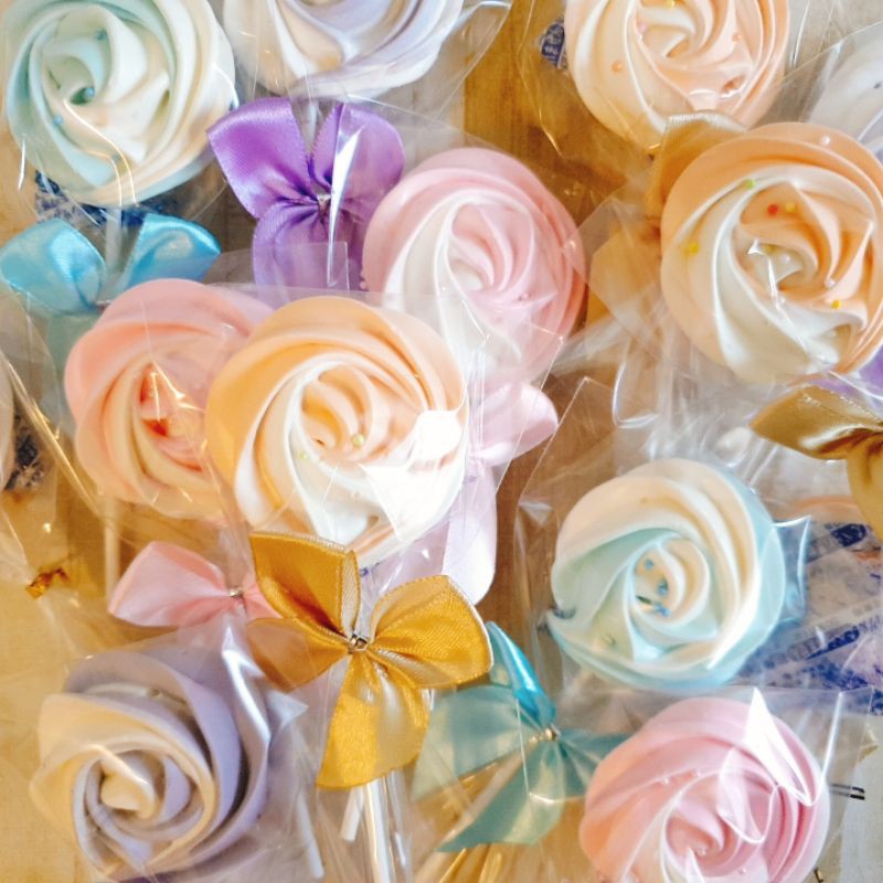 🍬《可預購》🍬[玫瑰花棒棒糖] 超大支棒棒糖/馬林糖/馬林糖棒棒糖/二次進場/婚禮小物/結婚禮物/玫瑰棒棒糖