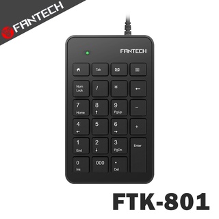 【Fantech FTK-801】輕薄數字鍵盤 巧克力按鍵結構/標準23鍵/4個多媒體按鍵