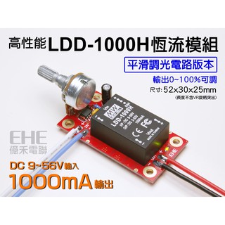 EHE】高性能LDD-1000H安規調光驅動器(LED用1A恆流模組)。搭載MW明緯模組。適CREE可瑞XPE2等5W