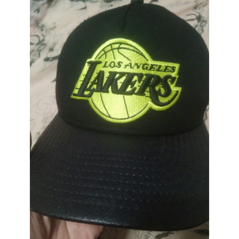 二手 古著 New Era NBA lakers 洛杉磯湖人 網帽 卡車帽 vintage cap