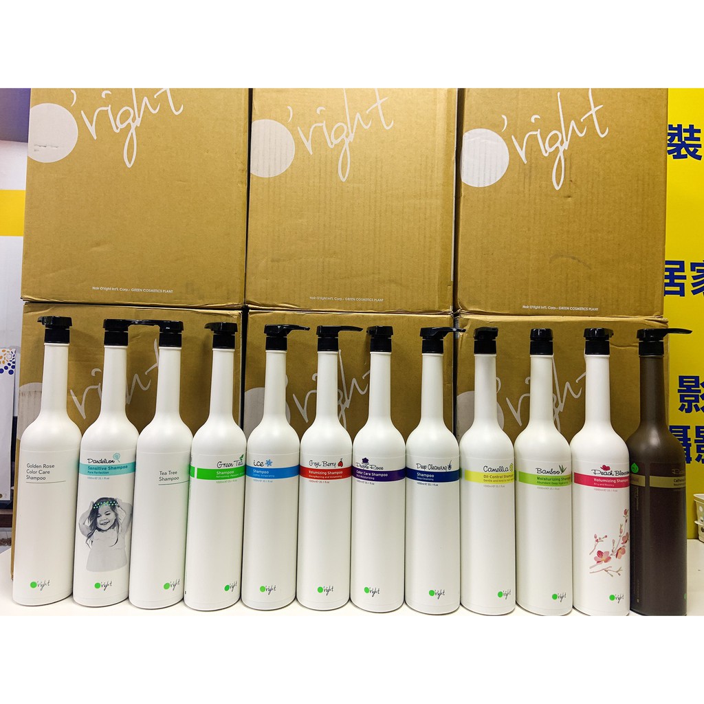 O'right 歐萊德全系列洗髮精 1000ml / 400ml  桃花/茶樹\/綠茶/桃花/枸杞/蒲公英/咖啡因...