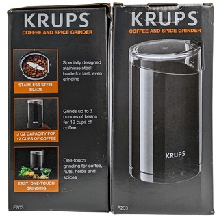 KRUPS F203 咖啡豆研磨機1入 香料 磨豆機 3oz 85g 電動 Spice & Coffee Grinder