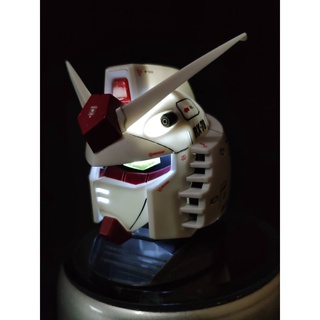BANDAI 萬代 機動戰士 鋼彈頭 頭像 RX-78-2 原色 扭蛋 轉蛋 新品改裝 墨線+火神砲+水貼+LED燈效