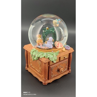 JARLL 老鼠縫紉機 音樂盒 水晶球 全新 展示收藏品