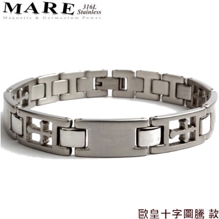 【MARE】316L白鋼手鍊：歐皇十字圖騰 款