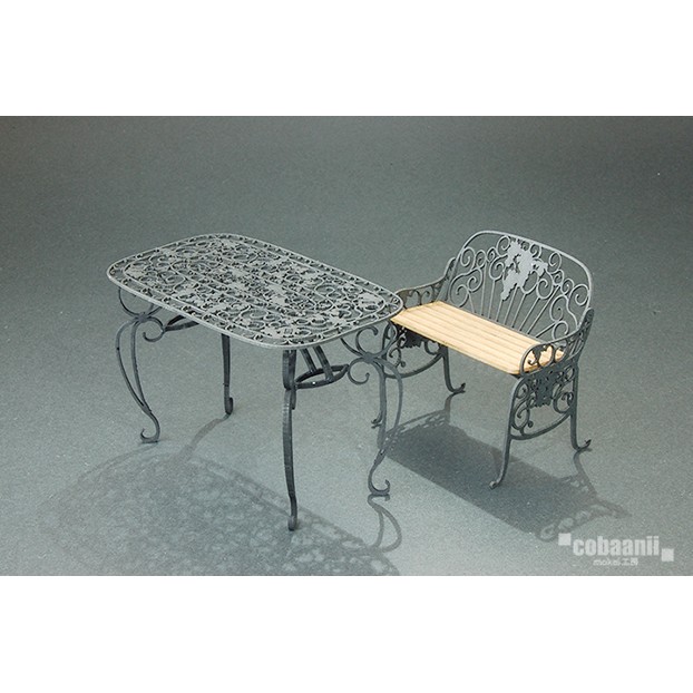 【袖珍屋】日本cobaanii-鐵質古典藝術桌椅組(DIY材料包)