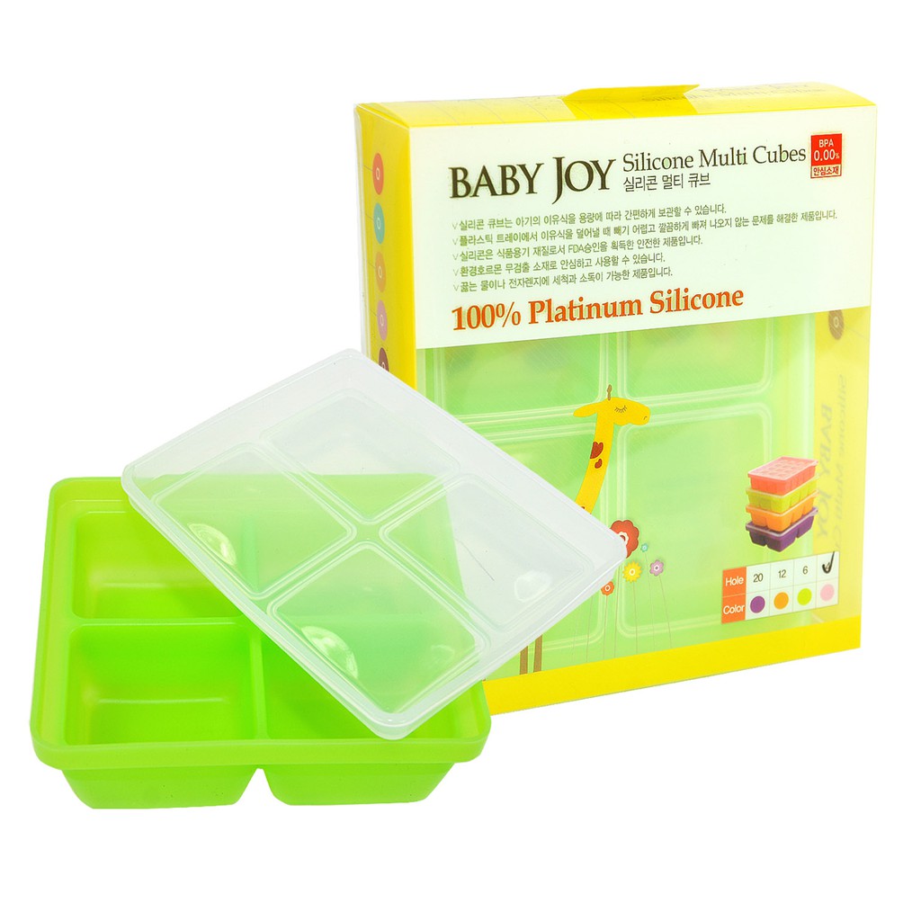 韓國BABY JOY 鉑金矽膠副食品製冰盒，3個尺寸可選 娃娃購 婦嬰用品專賣店