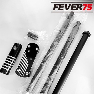 Fever75 哈雷專用前導及後導車專用旗桿座 黑雙色調左側款