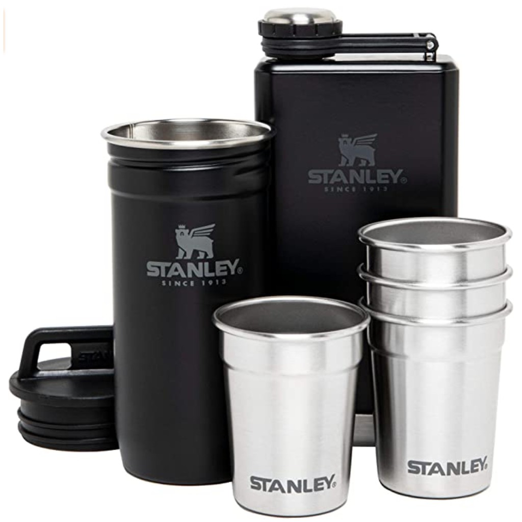 【STANLEY】Stanley 冒險系列 隨身酒壺 酒杯禮盒組 消光黑