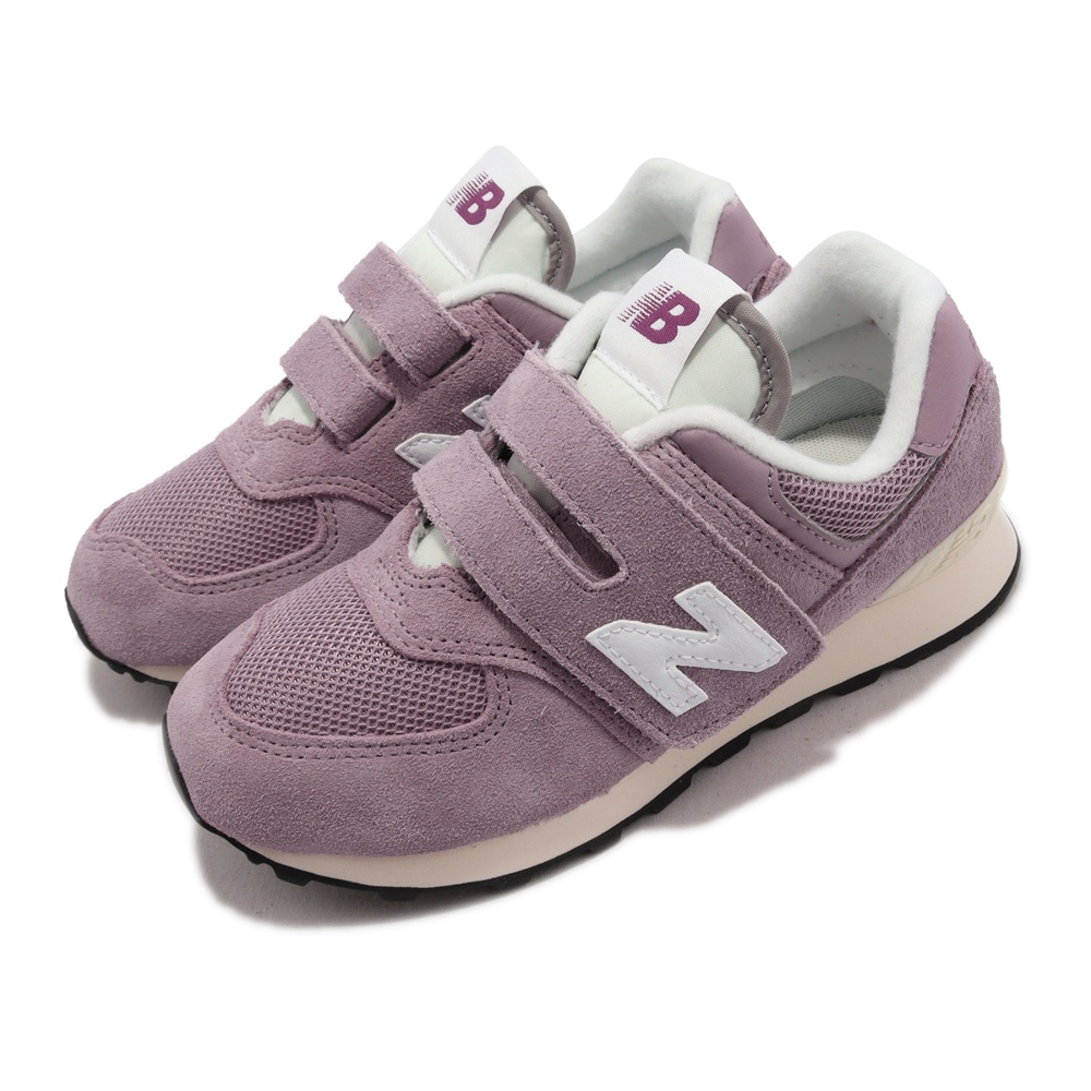 【NEW BALANCE】童鞋574 寬楦頭 粉紫 麂皮 中童 PV574PV1W Sneakers542