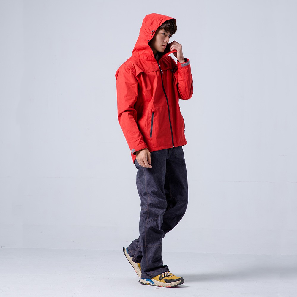 BrightDay 背MAX外套兩件式雨衣(搭配防水牛仔褲) 紅 兩件式雨衣 雨衣《比帽王》