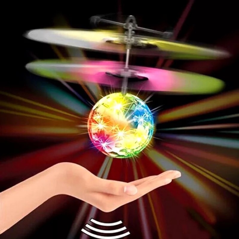 魔幻飛行金探子 懸浮炫彩鑽石閃光耐摔感應水晶飛行球