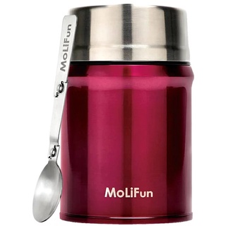 德國 MoLiFun 魔力坊不鏽鋼清量真空保鮮保溫燜燒食物罐 800ml MF1800R 玫瑰紅 SUS316不鏽鋼
