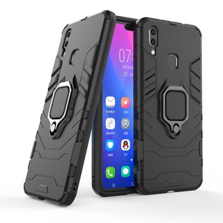 VIVO V9二合一隱形指環支架鋼鐵俠保護殼 X23車載磁吸防摔套X21 11/V11pro NEX