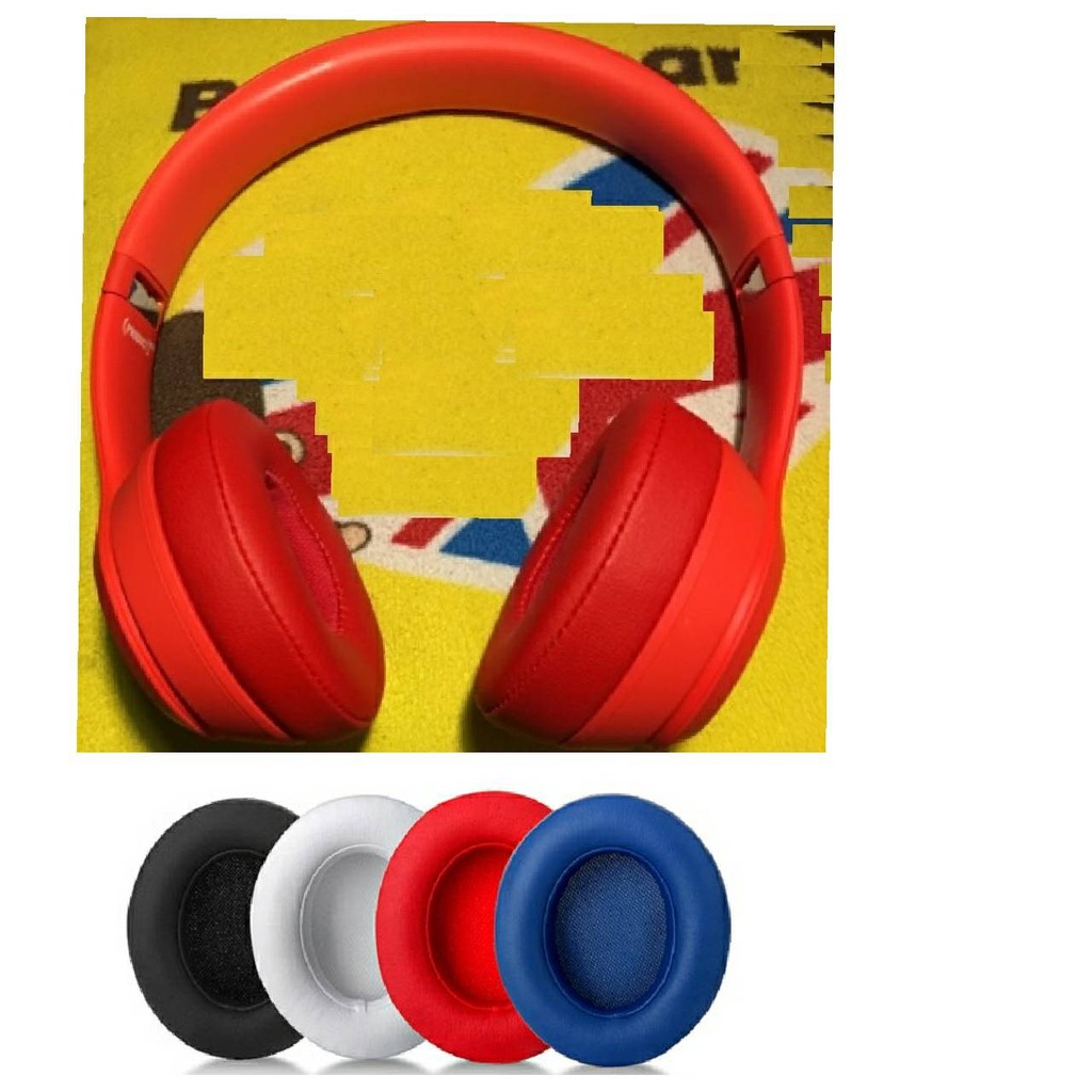 用粘的耳機套 替換耳罩 可用於 Beats Solo 2 頭戴式耳機 B0518