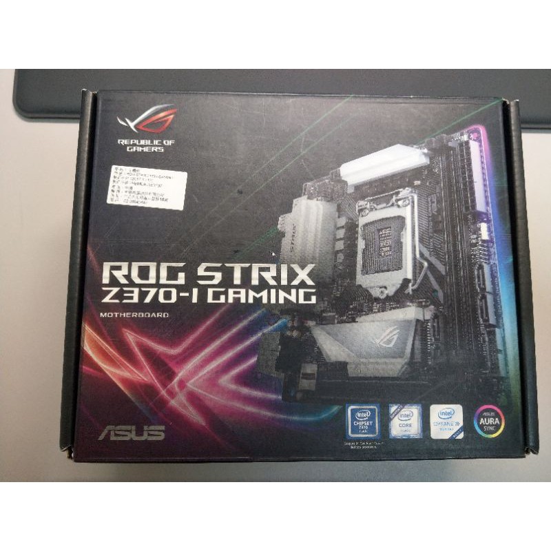 Asus Rog Z370-i Gaming itx 主機板 支援8、9代