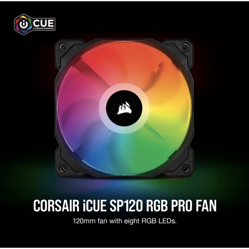 海盜船風扇Corsair ICUE SP120 RGB PRO FAN黑