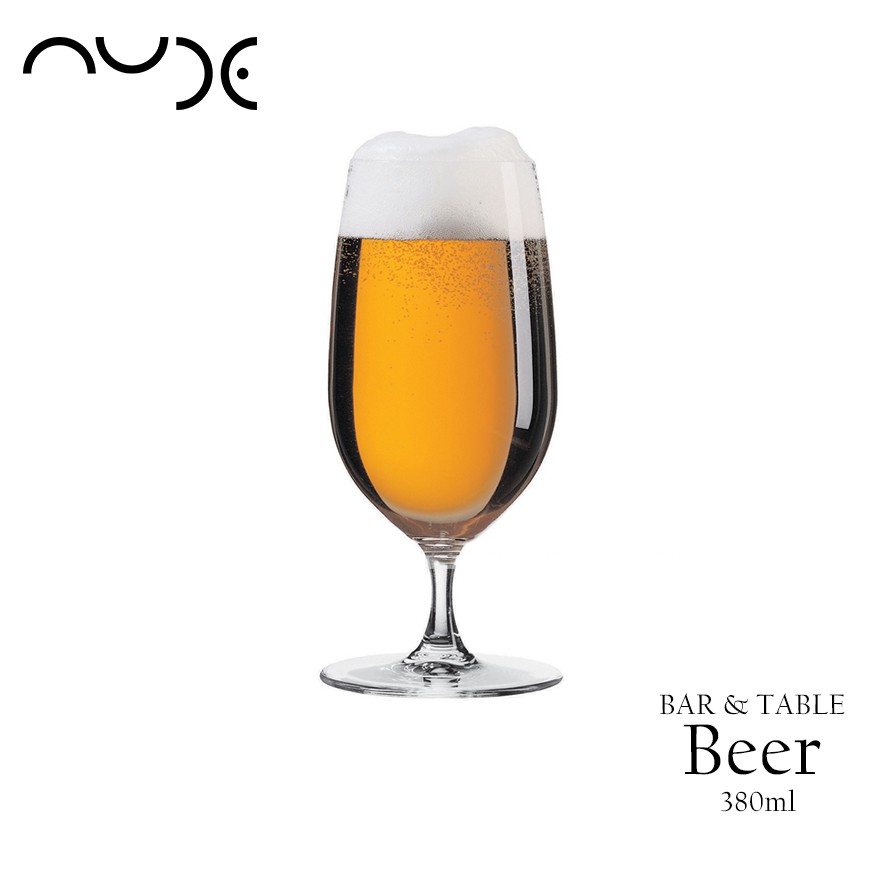 【nude】 BAR &amp; TABLE系列 水晶啤酒杯 380ml 啤酒杯 高腳杯 飲料杯 水晶玻璃 鬱金香啤酒杯
