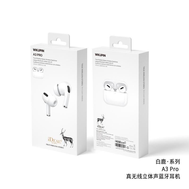 白鹿系列 WKUPIN A3 pro 非AirpadsPro 真無線立體聲藍牙耳機原廠藍牙耳機