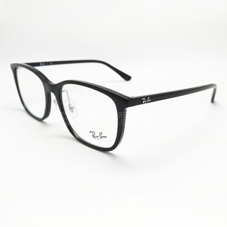 ✅😄 雷朋光學 😄[檸檬眼鏡] RayBan RB7168 2000 亮黑色大方框 可調式金屬鼻墊 原廠正品貨
