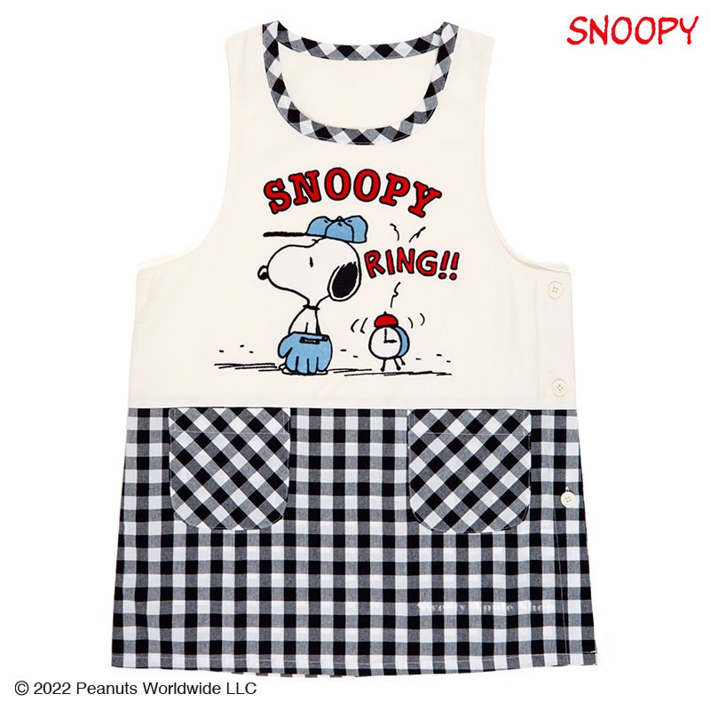 史努比【 SAS 日本限定 】SNOOPY 史努比 RING版 格紋圍裙