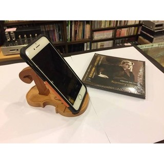【越點音響】小提琴造型原木萬用架 (可放CD 、黑膠唱片、手機 etc.)