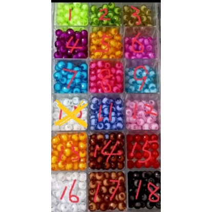 珠中珠8mm 大促銷串珠材料一色100顆買10份送1份1 24號10號18號沒貨24號是亮綠色請滑右圖 蝦皮購物