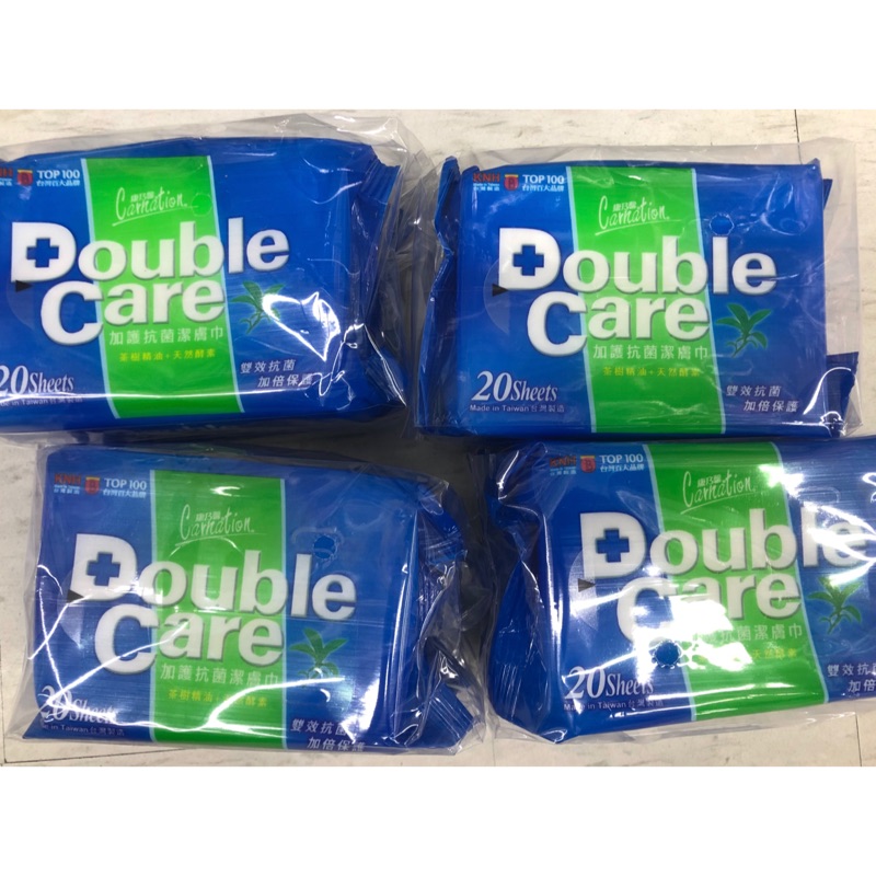 康乃馨 Double Care加護抗菌濕巾/20片*2包